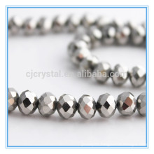 silver crystal beads,wholesales beads,rondelle beads